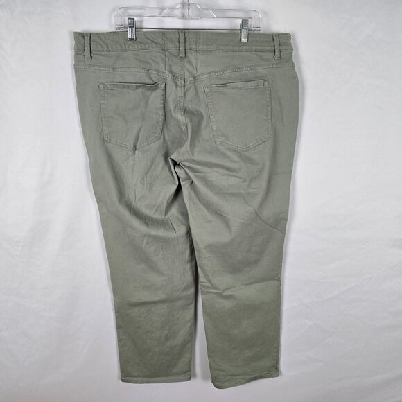 Charter Club Pants Women's 22W Green Lexington Straight Ankle - Picture 7 of 16